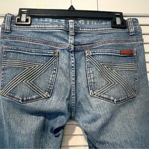 7 For All Mankind Blue Boot Cut Jeans